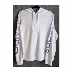 CALVIN KLEIN JEANS PULLOVER HOODIE SWEATSHIRT / SIZE LARGE WOMENS